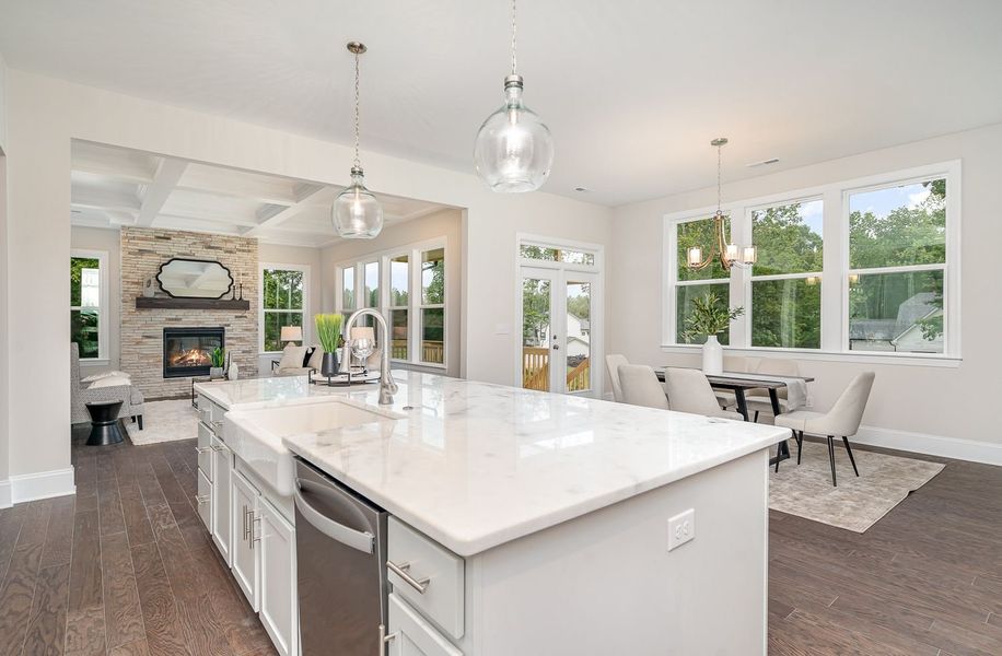 Representative furnished interior of a home built from the Bethpage by Greybrook Homes in Edmunds Farm, Clover (Image 7).