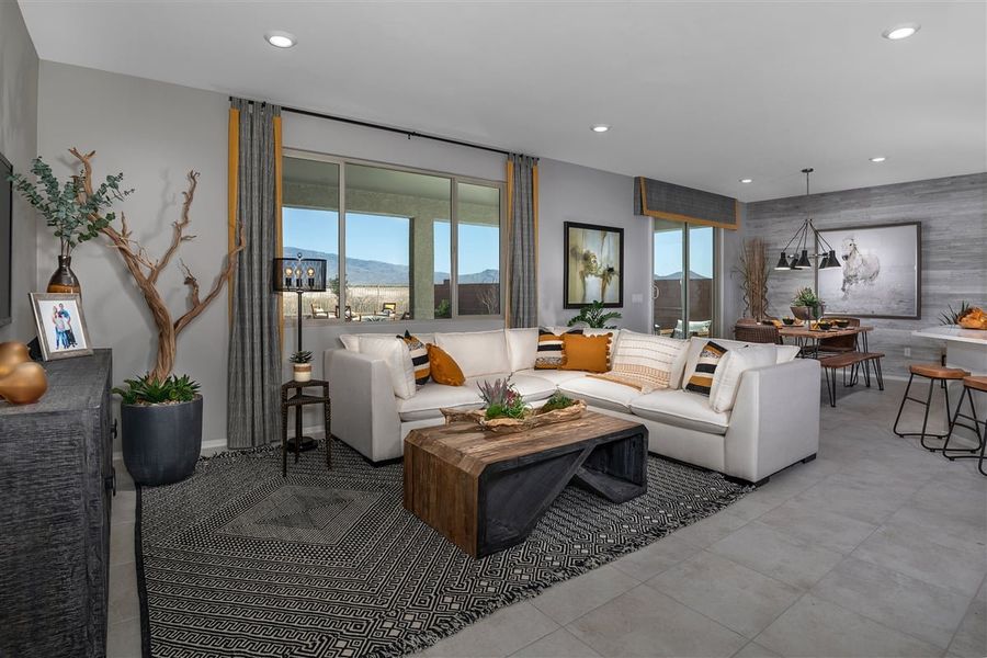 Representative furnished interior of a home built from the Plan 2212 by KB Home in Bella Tierra, Tucson (Image 8). Representative furnished interior of a home built from the Plan 2212 by KB Home in Bella Tierra, Tucson (Image 8).