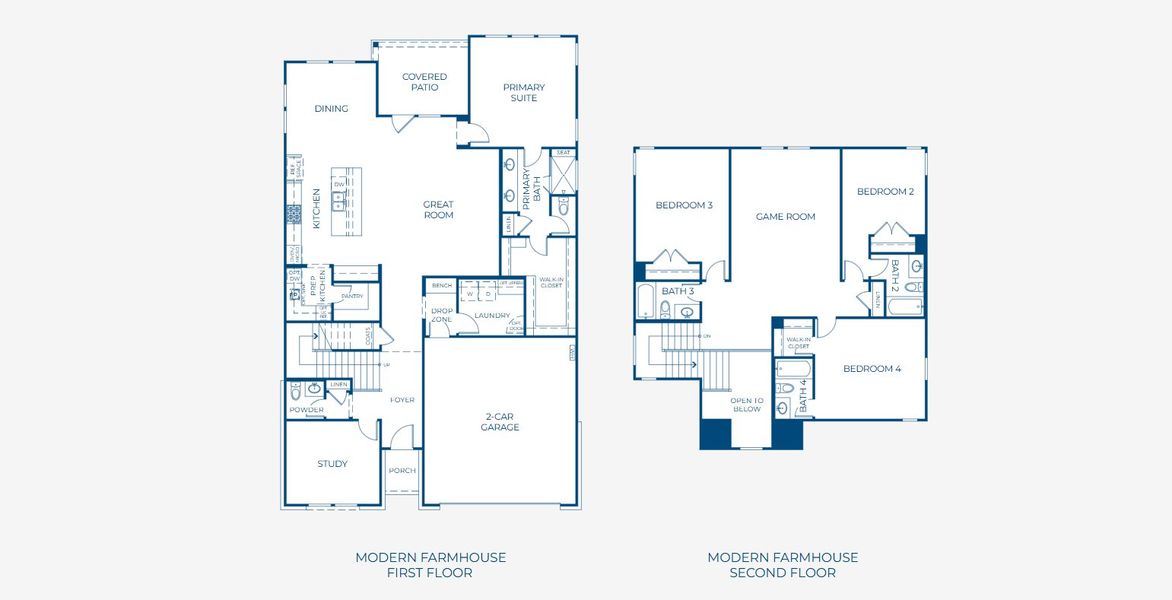 2D floor plan layout of this home in Bluff Haven, Georgetown, TX (Image 4).