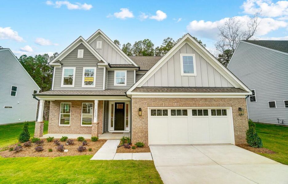 Representative exterior photo of a completed home built from the Hamilton by Eastwood Homes in Chasewood, Charlotte, NC (Image 2).