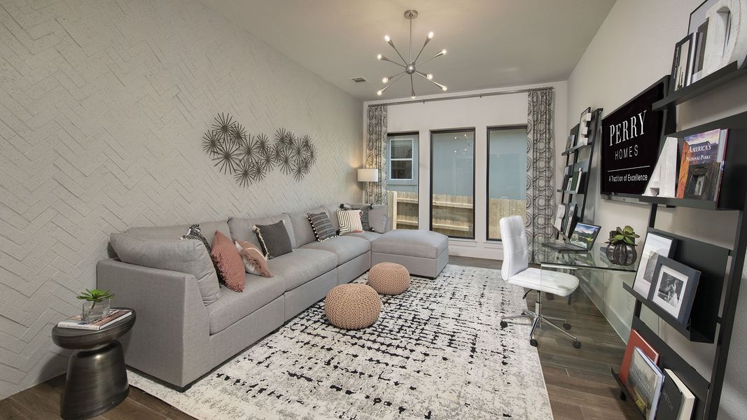 Furnished interior view inside a new home in La Cima, San Marcos (Image 11).