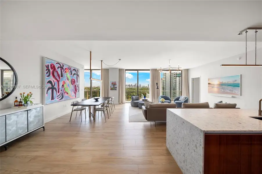 Furnished interior view inside a new home in , Miami (Image 32).