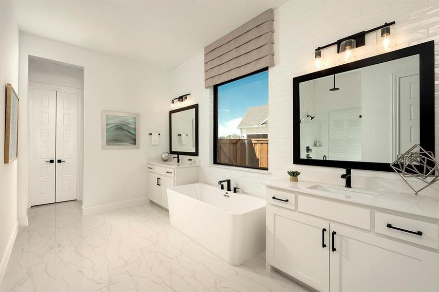 Furnished interior view inside a new home in Windsong Ranch, Prosper (Image 10).