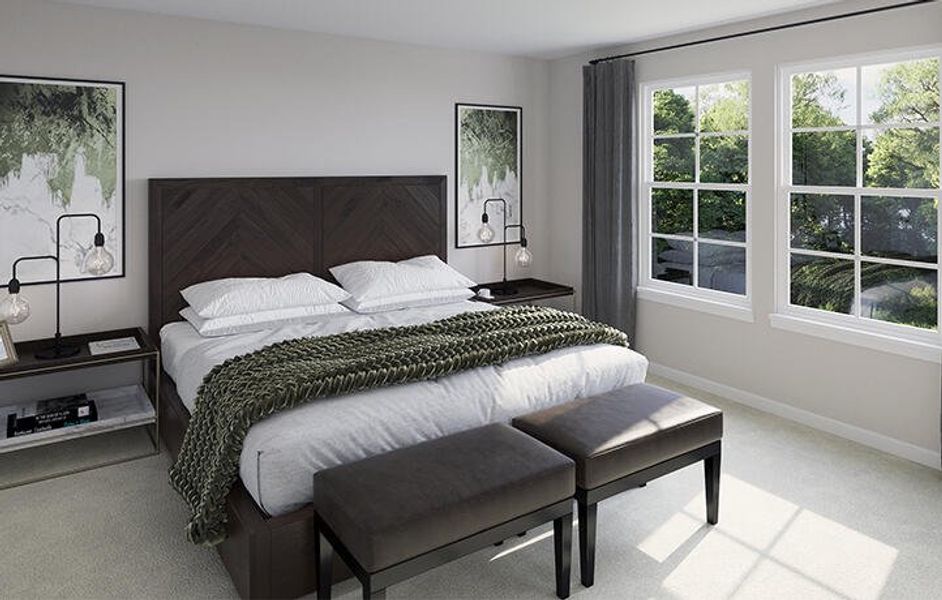 Furnished interior view inside a new home in Sweetgrass at Summers Corner, Summerville (Image 9).