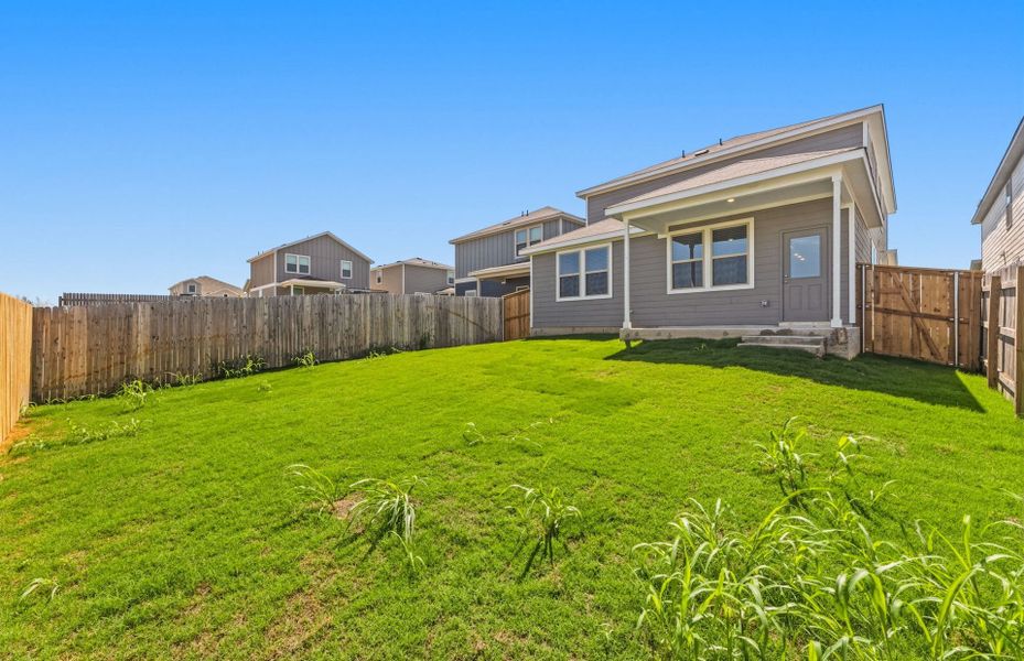 Exterior details and patio area of a home in Sonterra, Jarrell (Image 27).