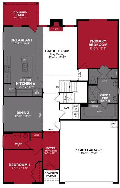 2D floor plan layout of this home in Valencia on the Lake, Little Elm, TX (Image 2). 2D floor plan layout of this home in Valencia on the Lake, Little Elm, TX (Image 2).
