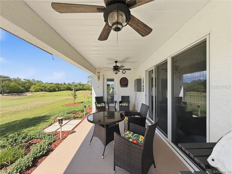 Exterior details and patio area of a home in The Fairways At Twisted Oaks, Beverly Hills (Image 31).