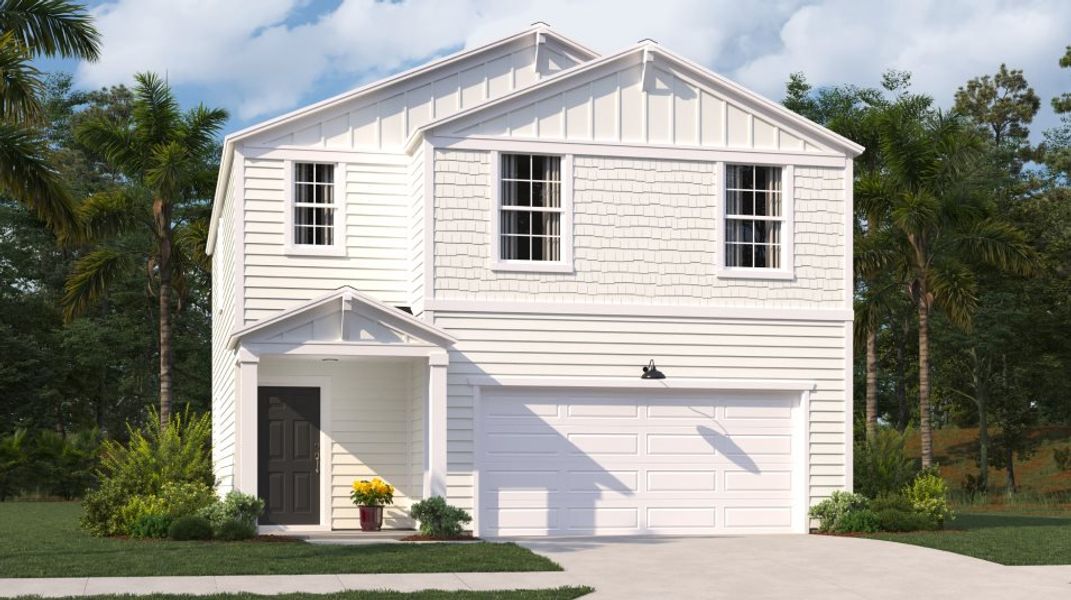 Front exterior of a new home in The Preserve, Hardeeville, SC, highlighting curb appeal (Image 1). Front exterior of a new home in The Preserve, Hardeeville, SC, highlighting curb appeal (Image 1).