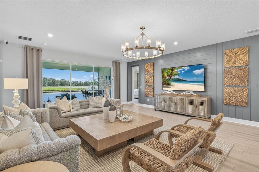 Furnished interior view inside a new home in Pasadena Ridge Master, Dade City (Image 16).