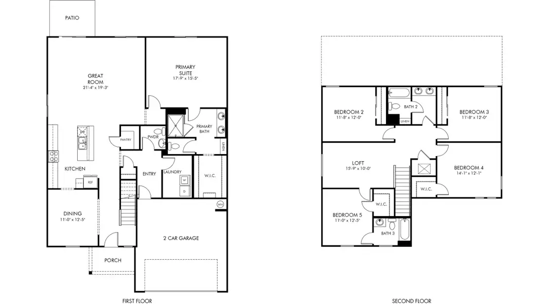 2D floor plan layout of this home in Kings Creek - Signature Series, Jacksonville, FL (Image 2). 2D floor plan layout of this home in Kings Creek - Signature Series, Jacksonville, FL (Image 2).