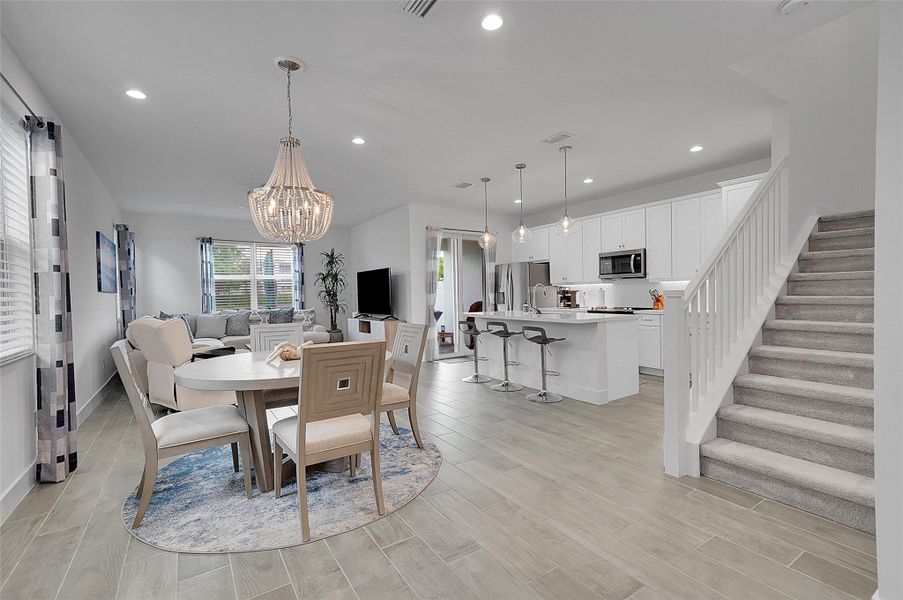 Spacious open living area.