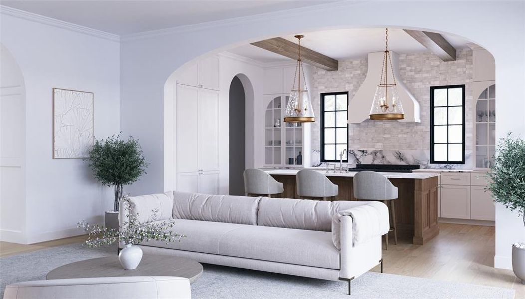 Furnished interior view inside a new home in , Dallas (Image 6).