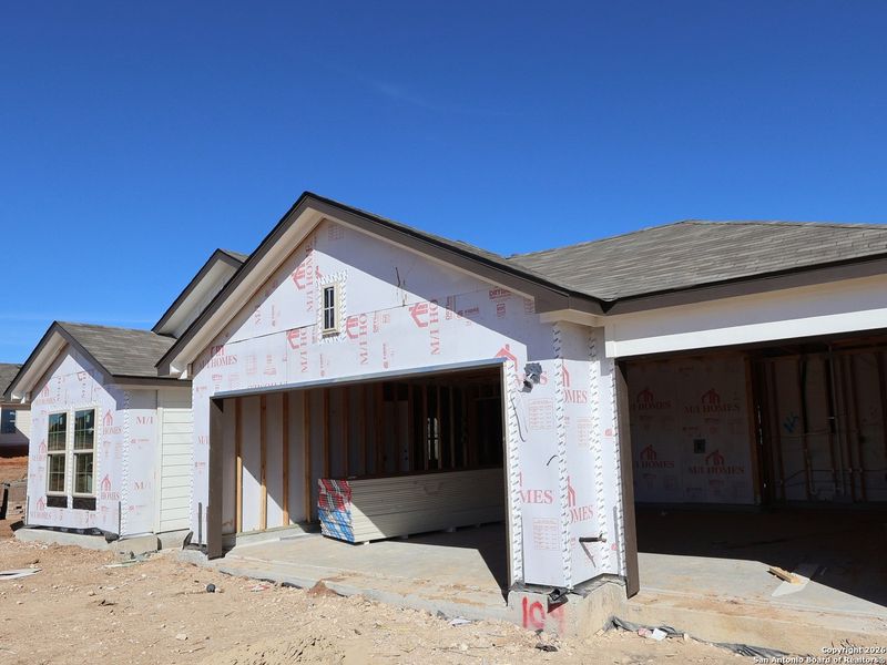 In-progress construction of a new home in Chaparral Ranch, Floresville, TX (Image 29).