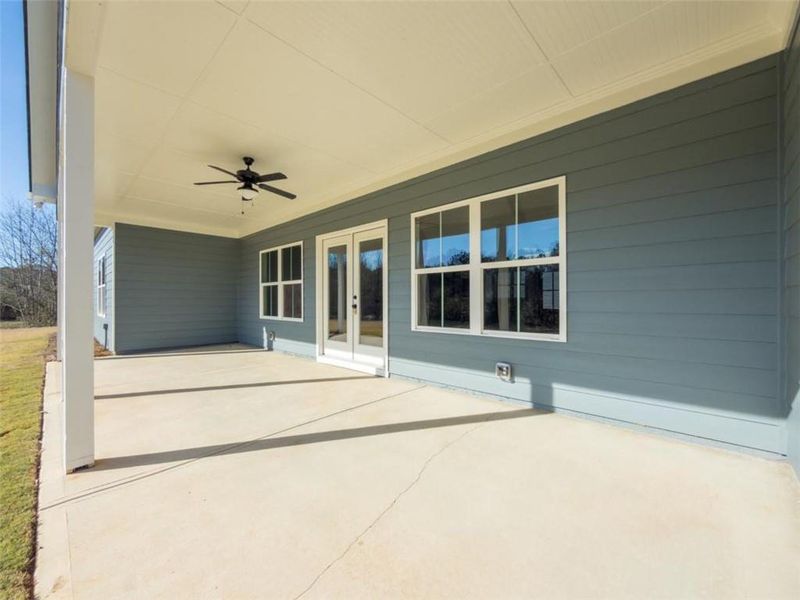 Exterior details and patio area of a home in , Social Circle (Image 4).
