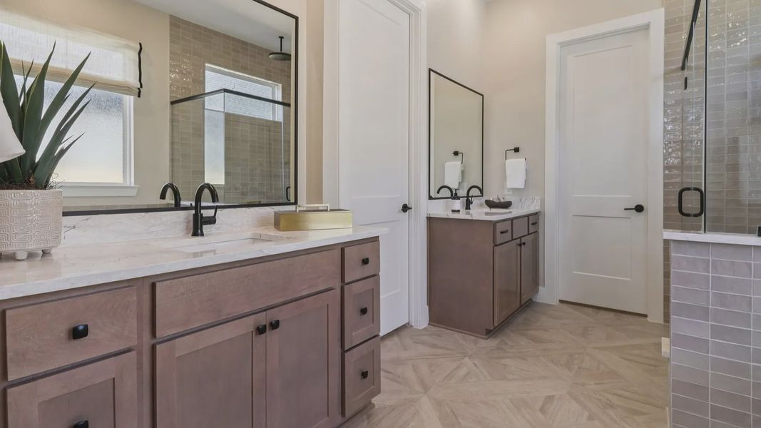 Representative furnished interior of a home built from the Marbella by Chesmar Homes in Audubon, Magnolia (Image 32).