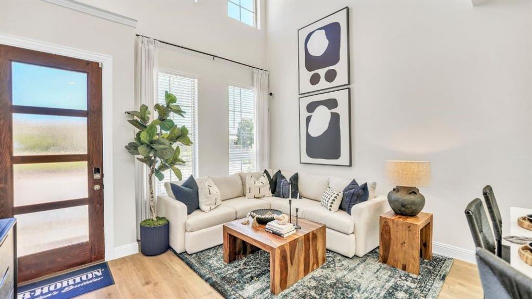 Furnished interior view inside a new home in The Avenue, Allen (Image 5). Furnished interior view inside a new home in The Avenue, Allen (Image 5).