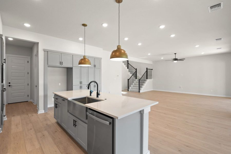 Furnished interior view inside a new home in Lariat, Liberty Hill (Image 7).