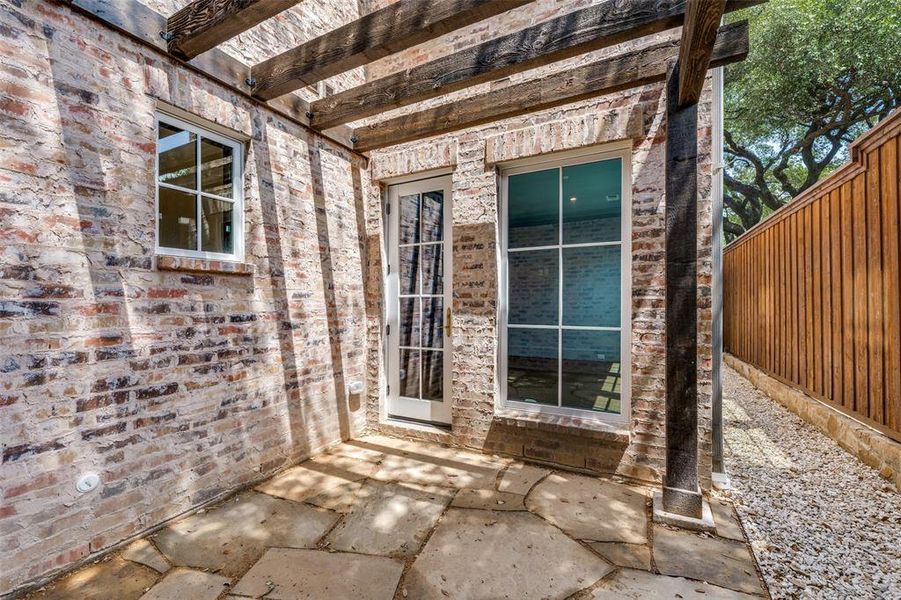 Exterior details and patio area of a home in , Dallas (Image 24). Exterior details and patio area of a home in , Dallas (Image 24).