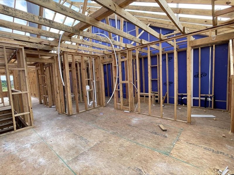 In-progress construction of a new home in The Retreat at Kingsland, Katy, TX (Image 4).