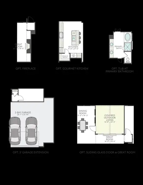2D floor plan layout of this home in Wolf Ranch, Georgetown, TX (Image 3).