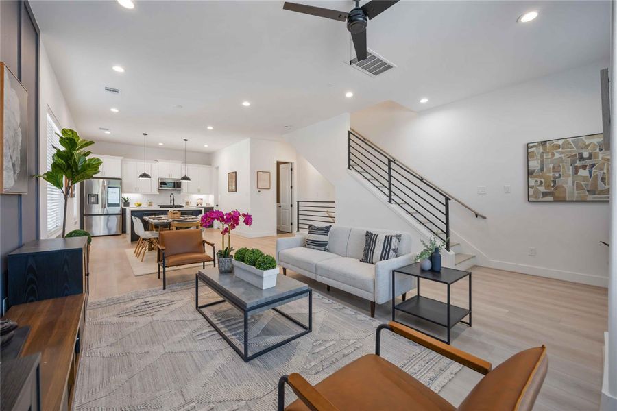 Furnished interior view inside a new home in McGowen, Houston (Image 11). Furnished interior view inside a new home in McGowen, Houston (Image 11).