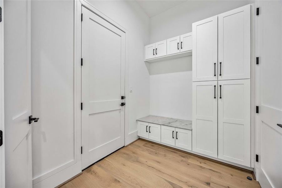 Garage Entry Door & Mud Room