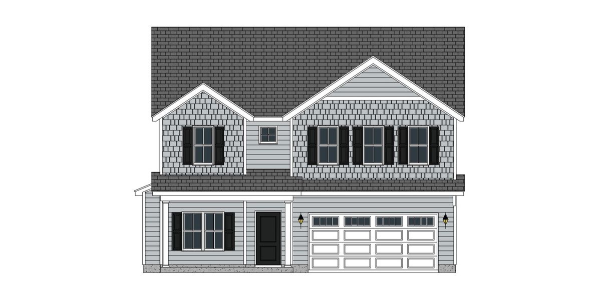 2D floor plan layout of this home in Arbor Hills South II, Greenville, NC (Image 3).