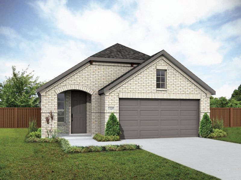 2D floor plan layout for the Horizon. by DRB Homes in Prominence, San Antonio, TX (Image 27).
