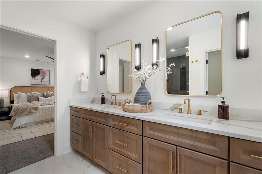 Furnished interior view inside a new home in , Atlanta (Image 49).