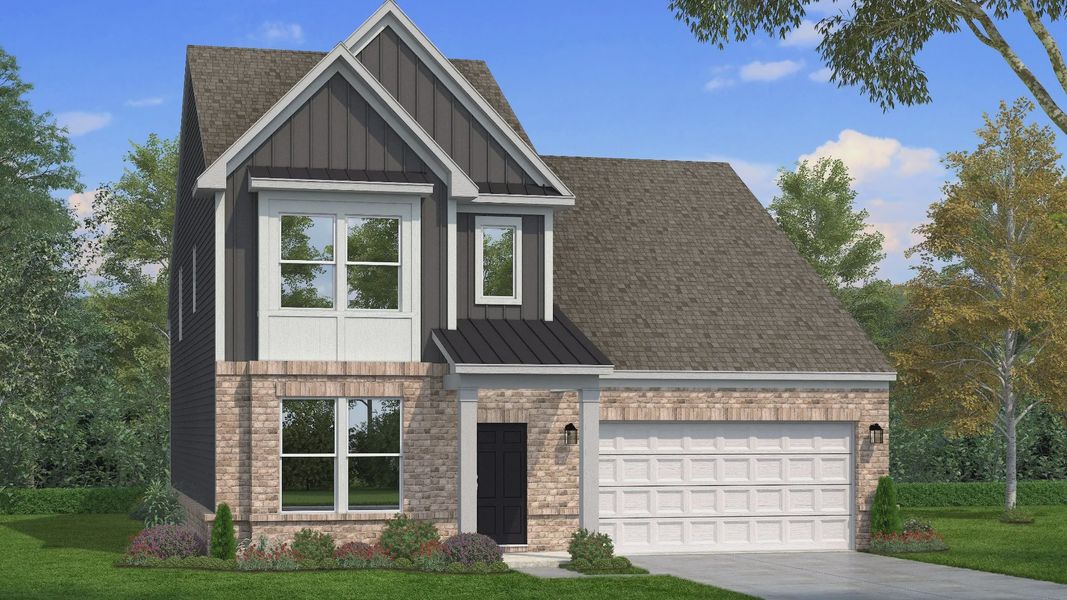 Representative exterior photo of a completed home built from the Lassiter by DRB Homes in Cottages of Bearwood, Mount Pleasant, TN (Image 5).