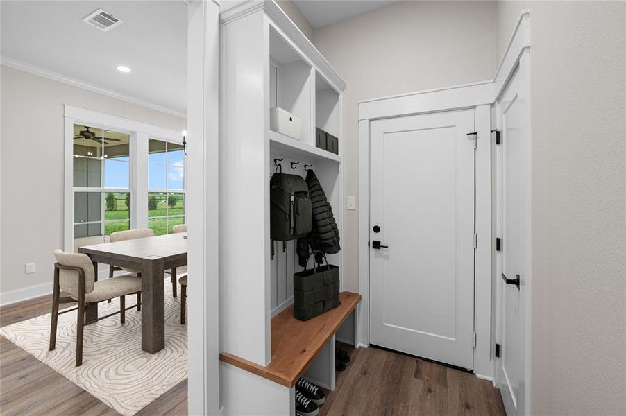 Furnished interior view inside a new home in , Point (Image 23).