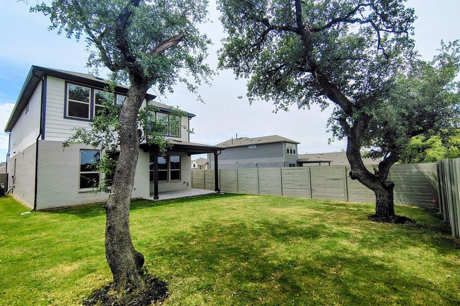 Exterior details and patio area of a home in Wolf Ranch, Georgetown (Image 3).