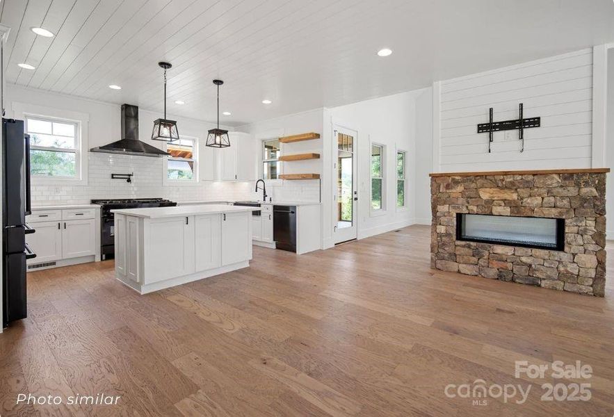 Furnished interior view inside a new home in , Mills River (Image 7). Furnished interior view inside a new home in , Mills River (Image 7).