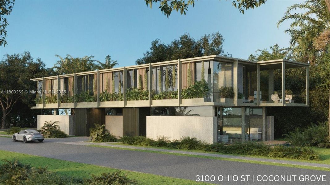 Front exterior of a new home in , Miami, FL, highlighting curb appeal (Image 1). Front exterior of a new home in , Miami, FL, highlighting curb appeal (Image 1).