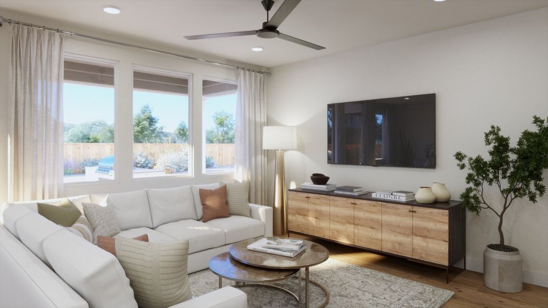 Representative furnished interior of a home built from the Amy by Risewell Homes in Freedom at Anthem, Kyle (Image 4).