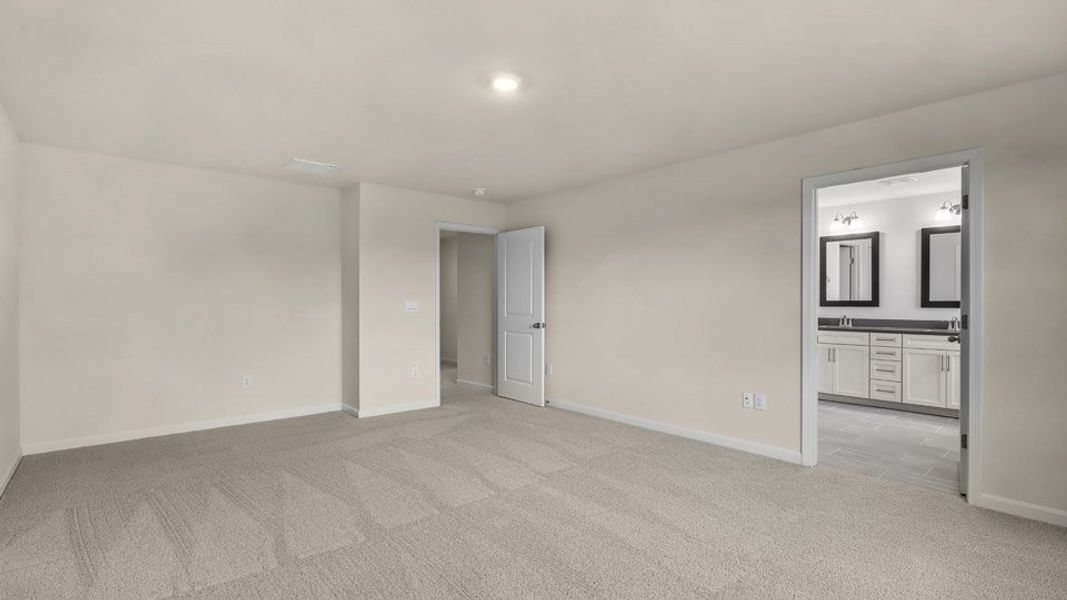 Representative unfurnished interior of a home built from the Linville by D.R. Horton in The Meadows at Kinsley, Jamestown (Image 18).