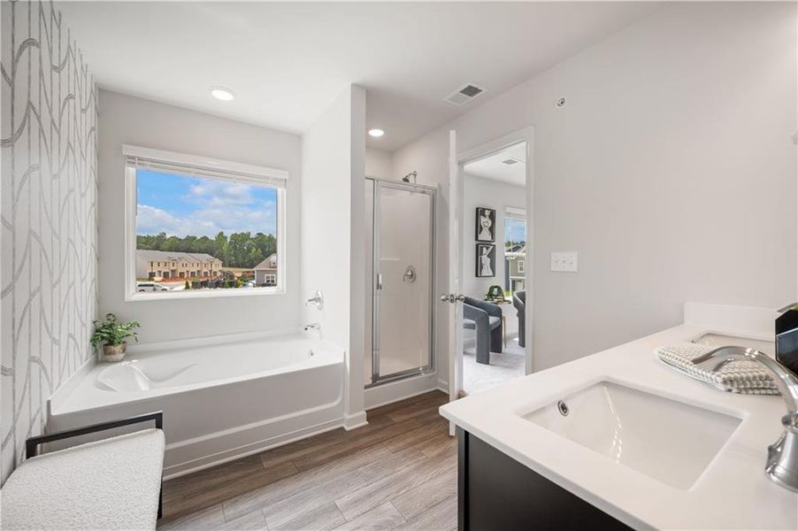 Furnished interior view inside a new home in Walden Park – The Collection, Jonesboro (Image 31).