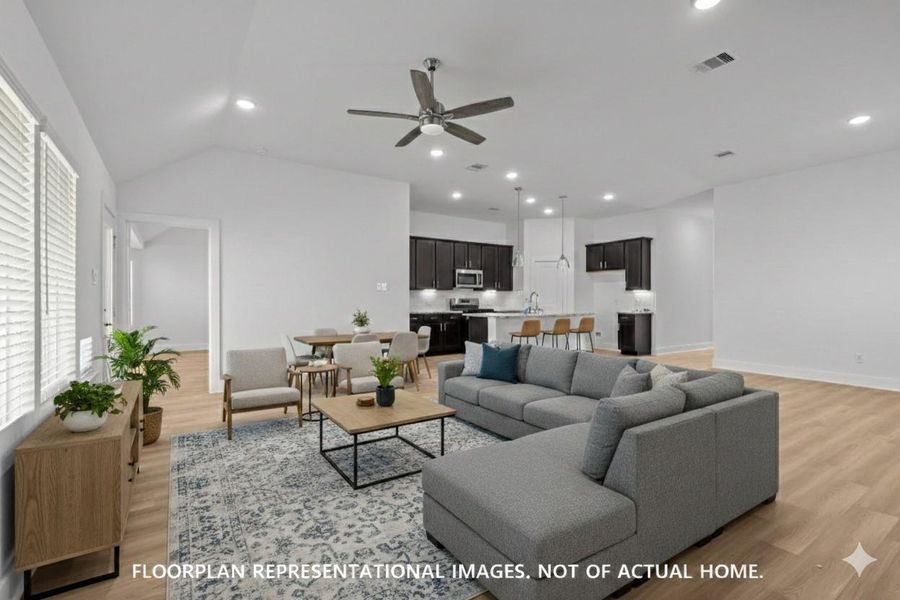 Furnished interior view inside a new home in Pinewood at Grand Texas, New Caney (Image 11).