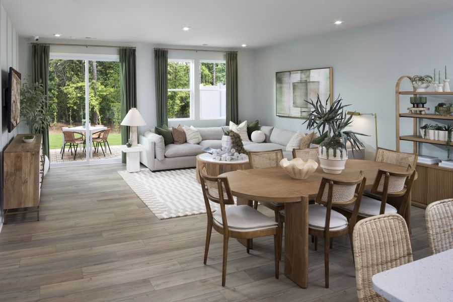 Aurora Model dining area and great room Aurora Model dining area and great room