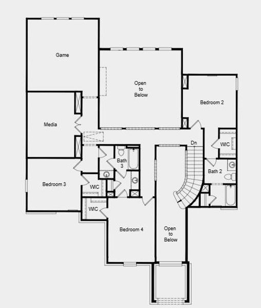 Additional Highlights Include: first floor guest suite with full bath, dedicated game room and separate media room, two story great room and foyer.