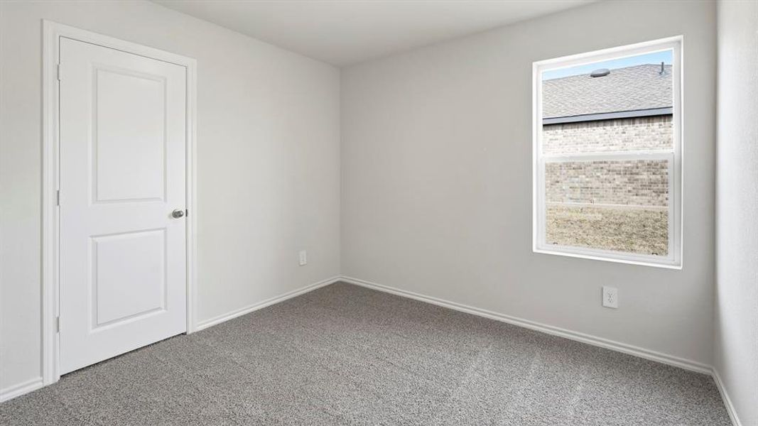 Unfurnished room with carpet flooring