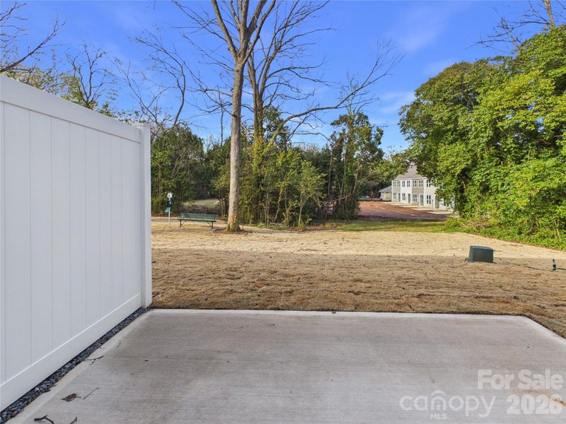 Private patio off breakfast area backs to common open space Private patio off breakfast area backs to common open space
