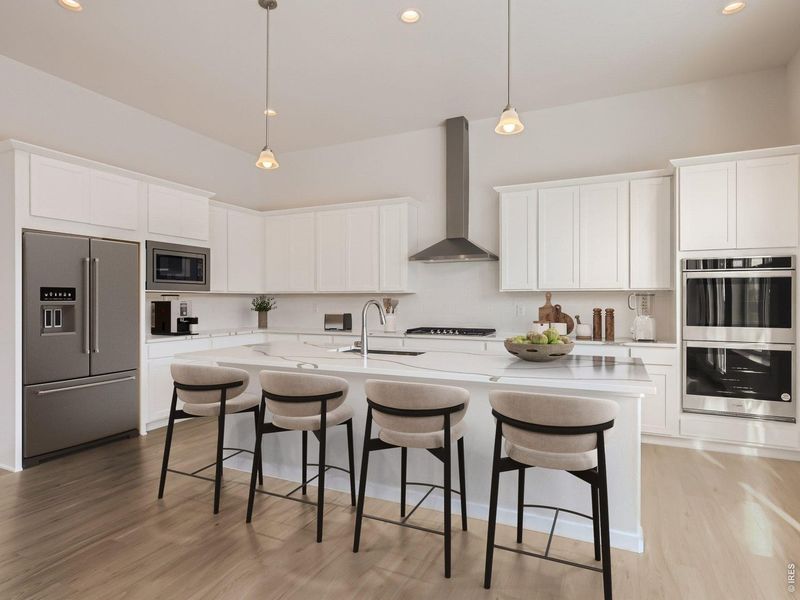Furnished interior view inside a new home in RainDance, Windsor (Image 18).