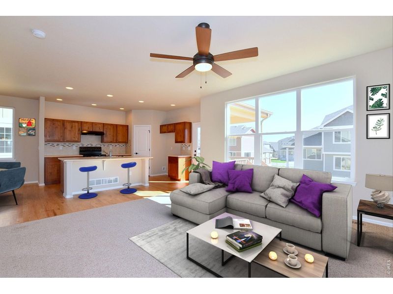 Furnished interior view inside a new home in Union Colony West, Greeley (Image 4).