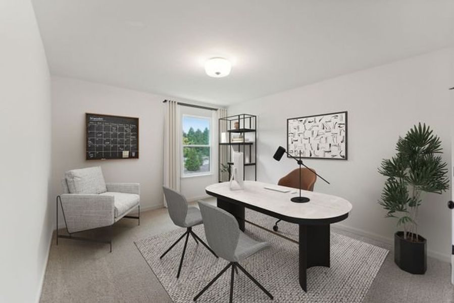 Representative furnished interior of a home built from the Advent TH by True Homes in Harpers Landing Townhomes, Walkertown (Image 9).
