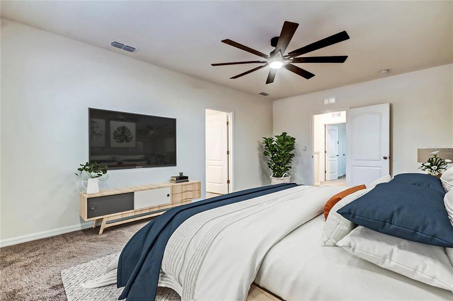 Furnished interior view inside a new home in Lakes at Laurel Highlands, Lakeland (Image 37).