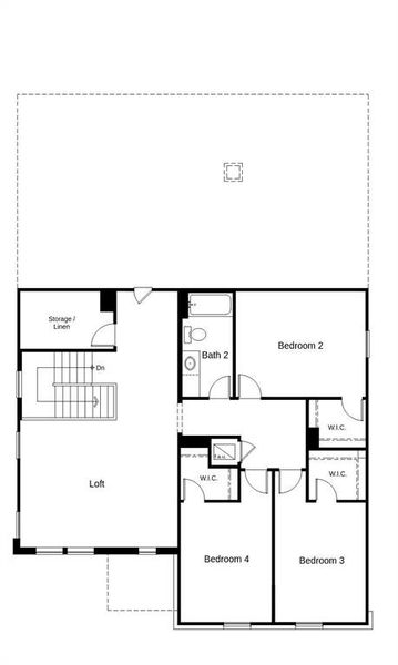 This floor plan features 4 bedrooms, 2 full baths, 1 half bath and over 2,900 square feet of living space.