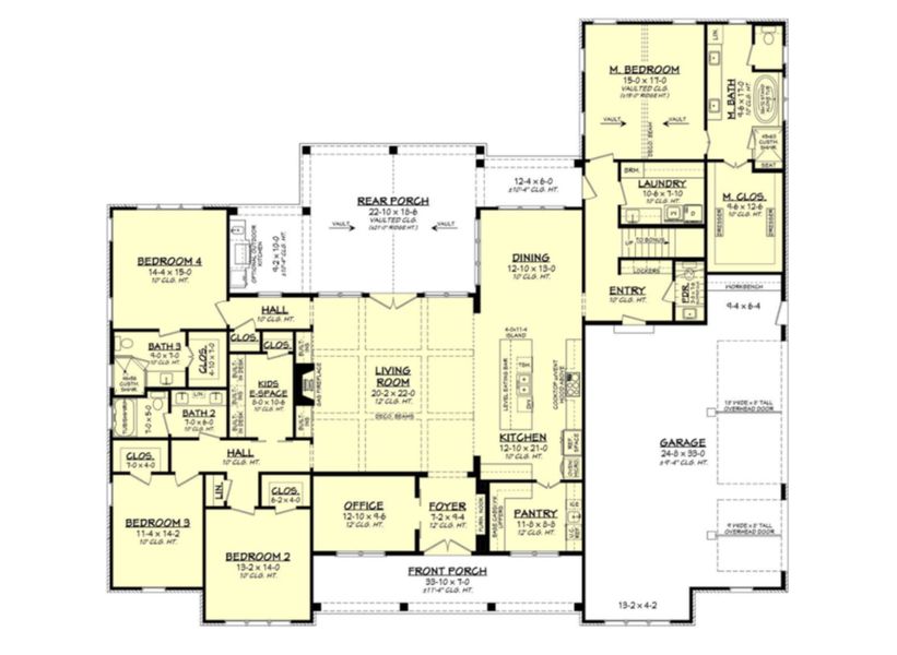 2D floor plan layout for the 3354 by Zeal Home Builders in Monarch Manor, Poolville, TX (Image 3). 2D floor plan layout for the 3354 by Zeal Home Builders in Monarch Manor, Poolville, TX (Image 3).