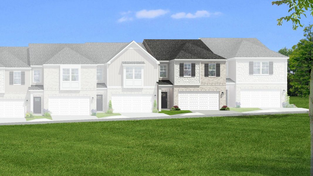 Representative exterior photo of a completed home built from the Austin - Alternate by DRB Homes in Diamante, Stockbridge, GA (Image 23). Representative exterior photo of a completed home built from the Austin - Alternate by DRB Homes in Diamante, Stockbridge, GA (Image 23).