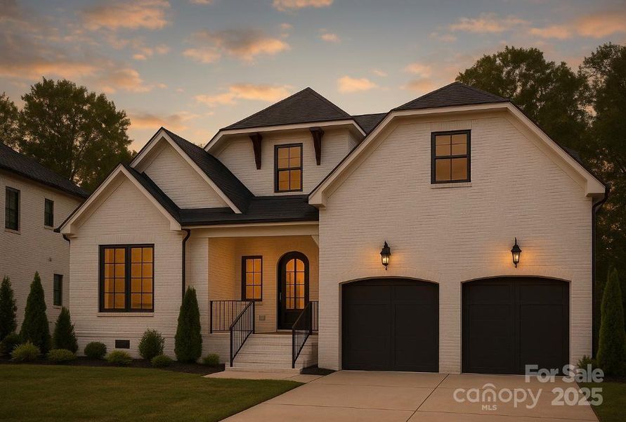 Front exterior of a new home in , Charlotte, NC, highlighting curb appeal (Image 1).